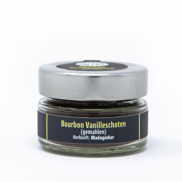 Vanillepulver aus echter Bourbon-Vanille (25 Gramm im Schraubglas)